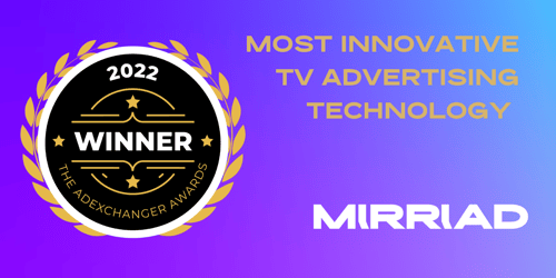 mirriad wins adexchanger awards for most innovative tv advertising tech