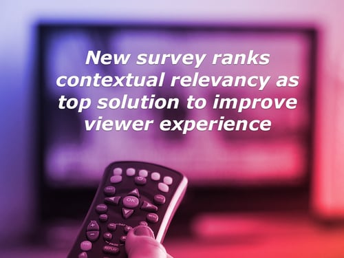 New survey ranks contextual relevancy as top solution to improve viewer experience