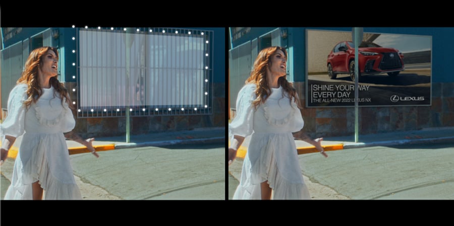 Best practices for in-content advertising - advertisement shown on a billboard 