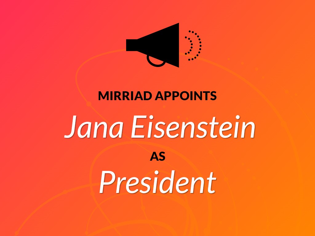 Mirriad appoints Jana Eisenstein as President