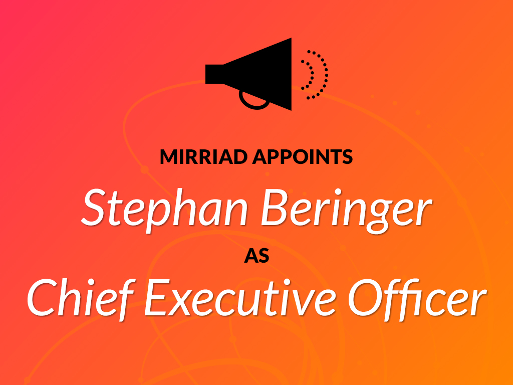 Mirriad appoints Stephan Beringer as Chief Executive Officer